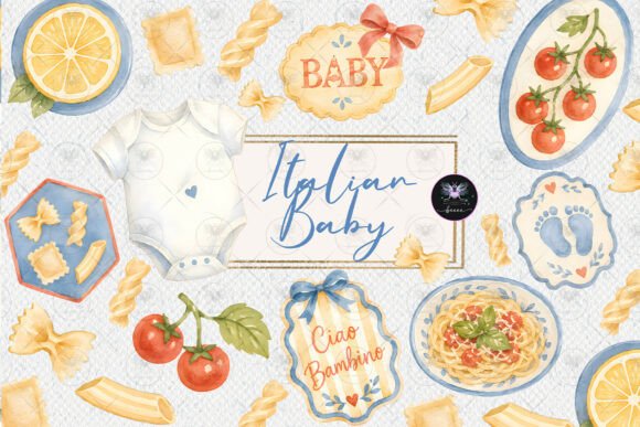 Download Italian Baby Shower Clipart - Italian Collection