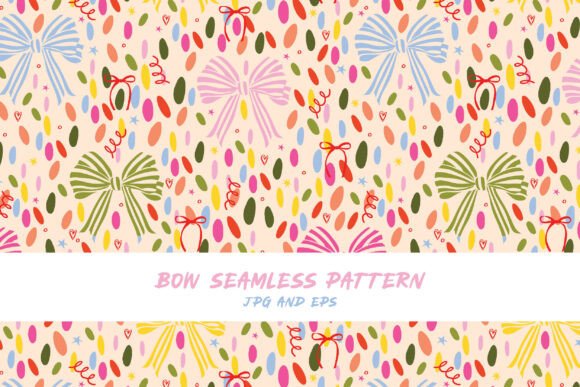 Download Seamless Confetti Bow Vector Pattern - Seamless confetti Collection