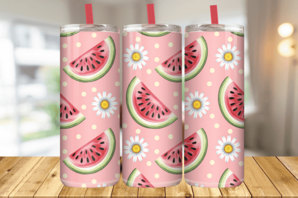 Download Cute Watermelon Daisy &amp; Polka Dot Design - Design Collection