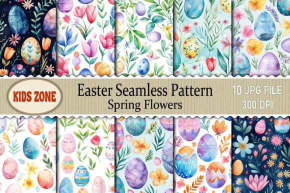 Download Easter Seamless Pattern Spring Flowers 2 - Spring Collection