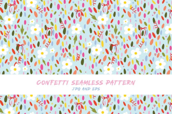 Download Seamless Confetti Flower Pattern - Seamless confetti Collection