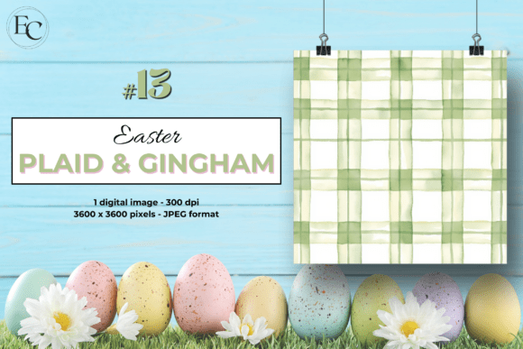 Download Fresh Green Gingham Spring Background - Spring Collection
