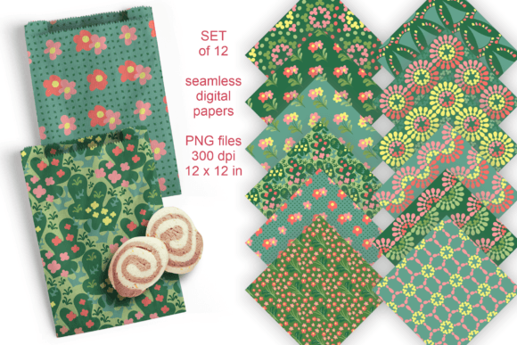 Download Spring Season Seamless Pattern Tile Set - Spring Collection