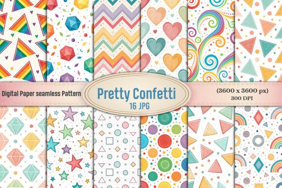 Download Pretty Confetti Seamless Digital Paper - Premium Resources