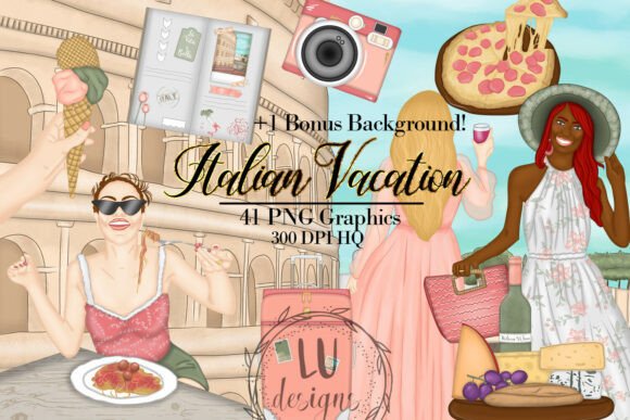Download Italy Vacation Clipart, Italian Summer - Italian Collection