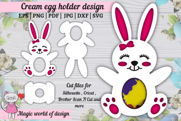 Download Bunny Rabbit Easter Egg Holder Design SV - Design Collection