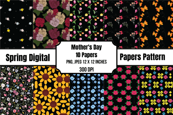 Download Mother's Day Spring Digital Papers - Spring Collection