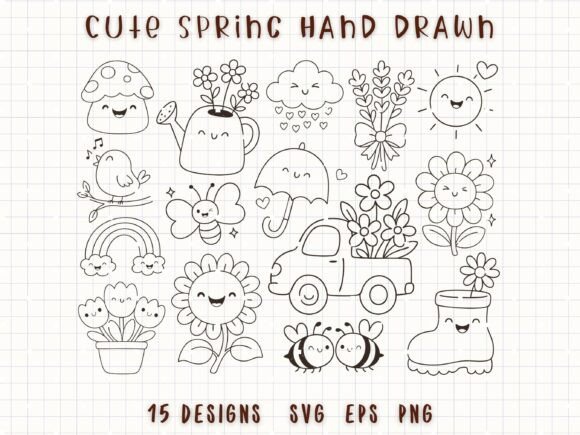 Download Cute Spring Flower Garden SVG - Spring Collection